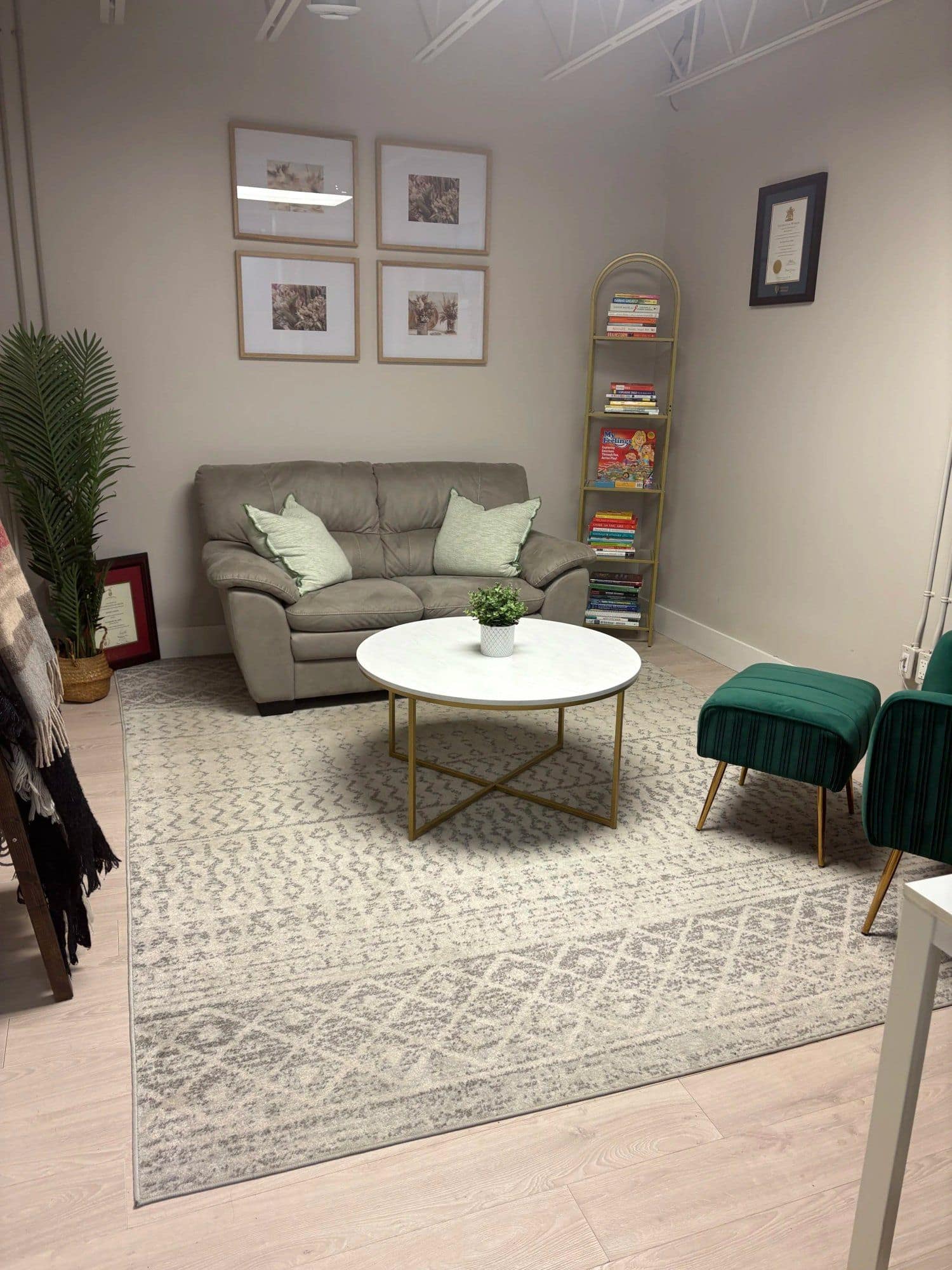 The calm, private therapy office in Fonthill